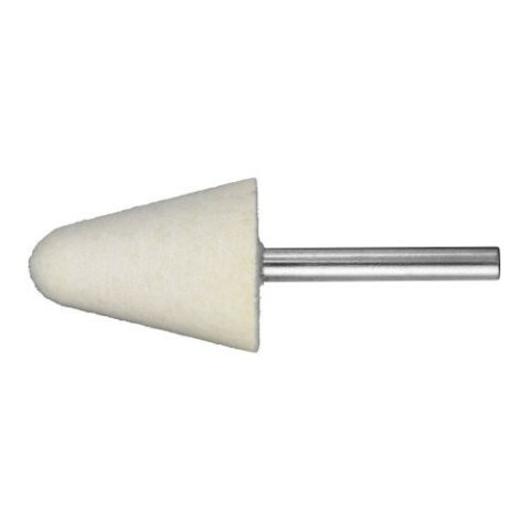 Polierstift P3KE Rundkegelform 30×40 mm Schaft 6 mm Filz für Polierpaste