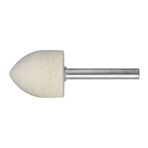 Polierstift P3SP Spitzbogenform 12×20 mm Schaft 6 mm Filz für Polierpaste