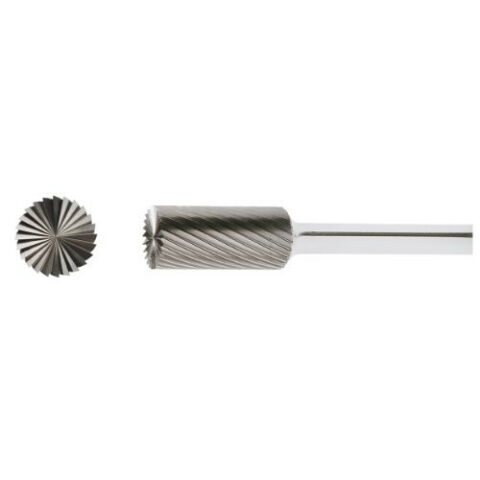 Fräser HFAS Zylinderform für Edelstahl/Stahl 12×25 mm Schaft 6 mm | stirnverzahnt Verz. 5