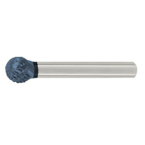 Fräser HFD Kugelform für Stahl 10×9 mm Schaft 6 mm | Verz. 7 | TiAlN-beschichtet