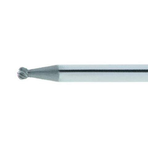 HSS-Mini-Fräser MF Kugelform für Edelstahl/Stahl 2.3×2.1 mm Schaft 3 mm | Verz. 5