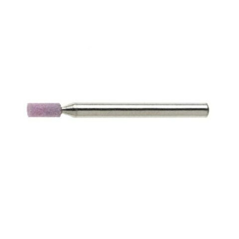 Schleifstift D22 Zylinderform für Stahl/Stahlguss 2.5×6 mm Schaft 3 mm | Edelkorund Korn 100