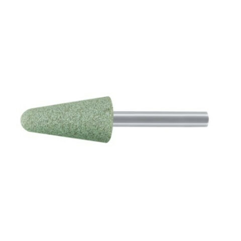 Schleifstift KE Rundkegelform für Edelstahl 16×32 mm Schaft 6 mm | Korn 46