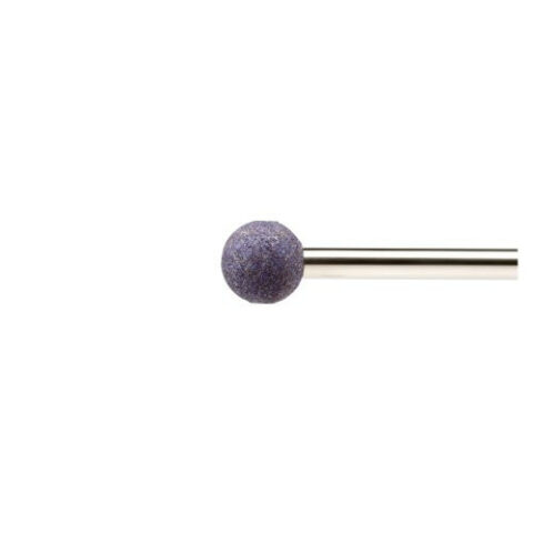 Schleifstift KU Kugelform für Stahl/Stahlguss 4×4 mm Schaft 3 mm x 50 mm | Korn 100