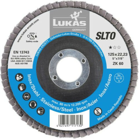 SLTO universal lamellar flap disc Ø 125 mm zirconia alumina grain 80 | straight
