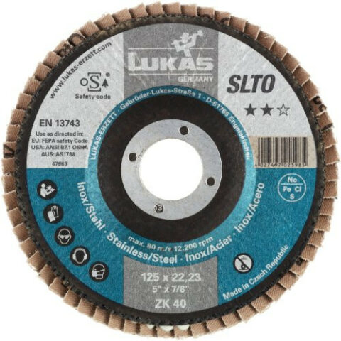 SLTO universal lamellar flap disc Ø 178 mm zirconia alumina grain 120 | straight