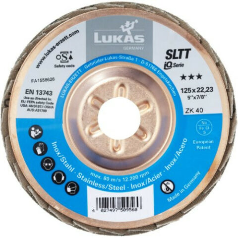 SLTT universal lamellar flap disc Ø 150 mm zirconia alumina grain 40 | flat