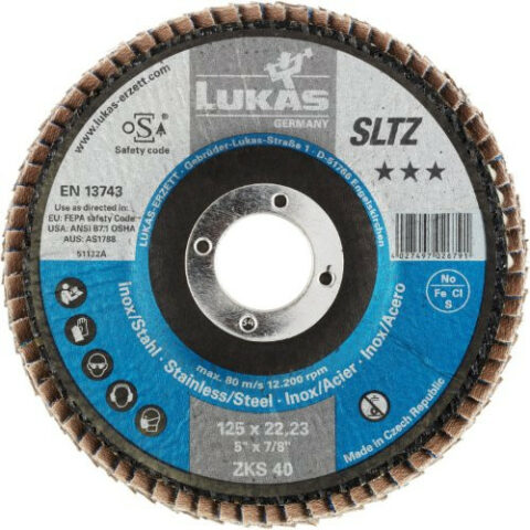 SLTZ universal lamellar flap disc Ø 115 mm zirconia alumina grain 80 | flat