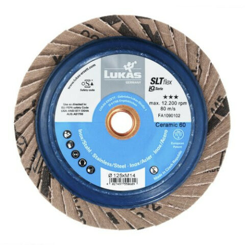 SLTflex universal lamellar flap disc Ø 115 mm thread 5/8-11 | zirconia alumina grain 120 | flat