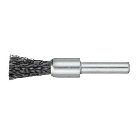 BPSW round shaft brush for steel 10×20 mm for drilling machine crimped