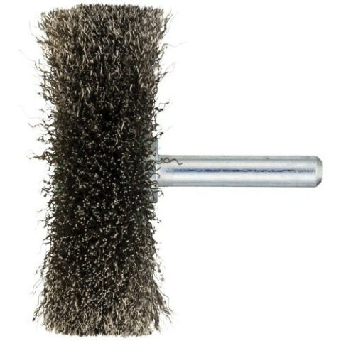 BSVW universal round shaft brush for stainless steel 50×14 mm for drilling machines crimped