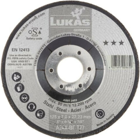 T27 grinding disc for steel 115×7 mm depressed centre | for angle grinder | A24X-BF