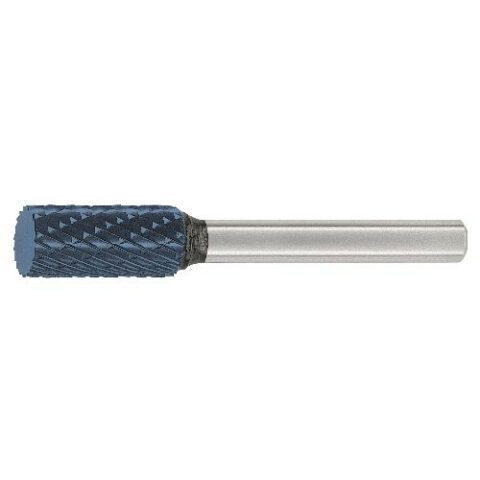 HFA cylindrical burr for steel 8×20 mm shank 6 mm | cut 7 | TiAlN-coated