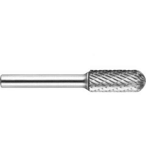 HFC cylindrical round nose burr for steel 16×25 mm shank 6 mm | cut 7