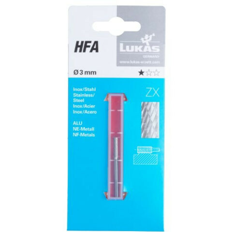 HFC universal cylindrical round nose burr 12×25 mm shank 6 mm| cut ZX | retail trade