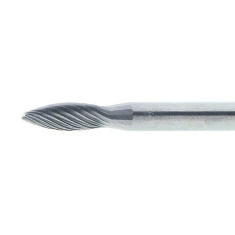 HFH flame-shaped burr for stainless steel/steel 3×7 mm shank 3 mm | cut 5