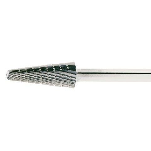 HSS MFL ball nosed cone burr for stainless steel/steel 12×30 mm shank 6 mm | cut 3