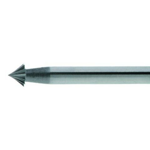 HSS MF countersink miniature burr for stainless steel/steel 4×2.8 mm shank 3 mm | cut 5