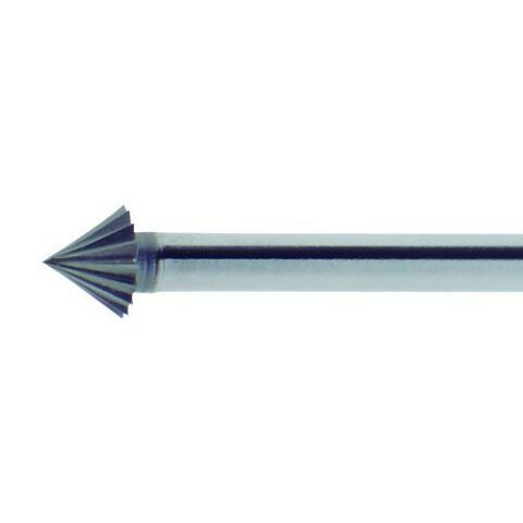 HSS MF countersink miniature burr for stainless steel/steel 6×4.2 mm shank 3 mm | cut 5