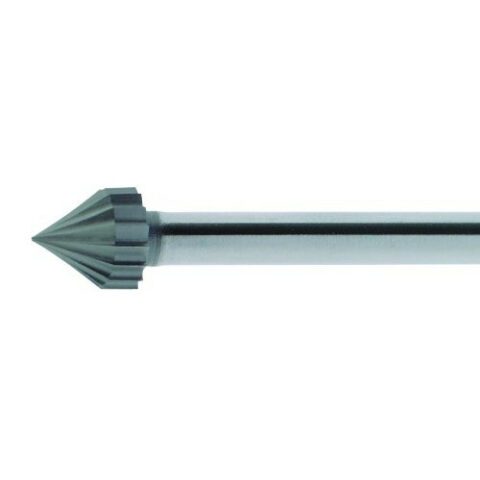 HSS MF countersink miniature burr for stainless steel/steel 6×6 mm shank 3 mm | cut 5