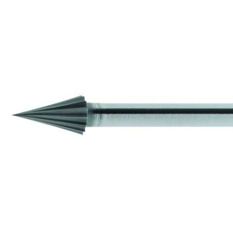 HSS MF cone shaped miniature burr for stainless steel/steel 5×8.7 mm shank 3 mm | cut 5