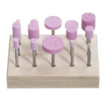 mounted point set 10 parts for steel/cast steel shank 3 mm aluminium oxide