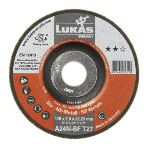 T27 grinding discs for stainless steel 125×7 mm depressed | for angle grinder | A24N-BF