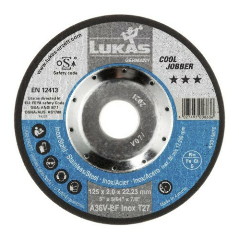 T27 grinding disc for stainless steel 115×2 mm depressed centre | for angle grinder | A36V-BF