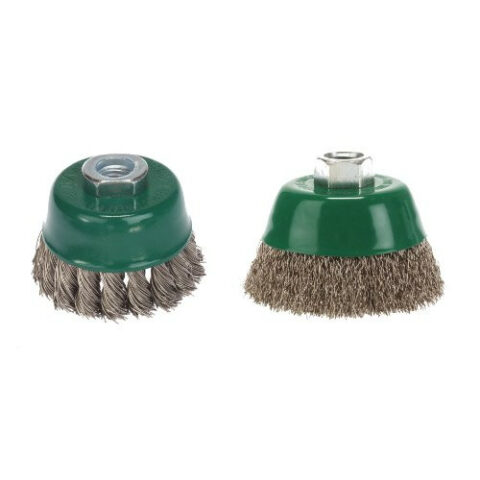 BTVZ universal cup brush for stainless steel 65×20 mm for angle grinder knotted