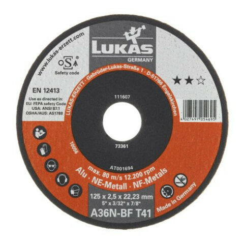 T41 cutting disc for aluminium 115×1 mm straight | for angle grinder | A60N-BF