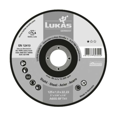T41 cutting disc for steel 125×1.6 mm straight | for angle grinder | A46T-BF