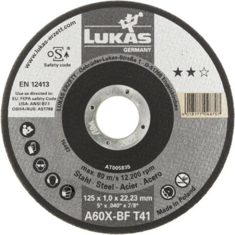 T41 cutting disc for steel 115×1 mm straight | for angle grinder | A60X-BF