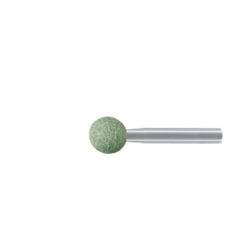 KU spherical mounted point for stainless steel 10×10 mm shank 6 mm | grain 46