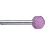 KU spherical mounted point for steel/cast steel 10x10 mm shank 6 mm | aluminium oxide grain 60