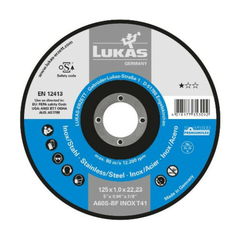 T42 cutting disc for stainless steel 125×2.5 mm depressed centre | for angle grinder | A24/30S-BF