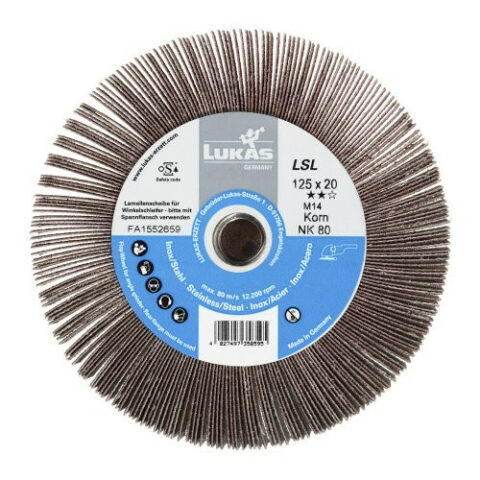 LSL universal flap grinding disc 125×20 mm with 5/8" internal thread | aluminium oxide grain 120
