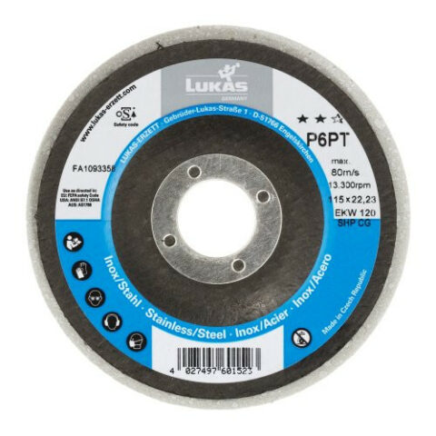 P6PT polishing disc Ø 125 mm fine for angle grinder flat compact grain 120