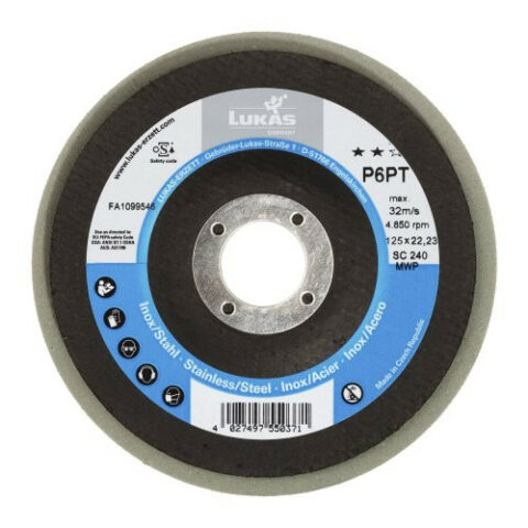 P6PT polishing disc Ø 125 mm fine for angle grinder flat silicon carbide 240