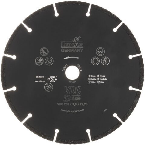 VDC diamond cutting disc for cast Ø 350 mm | stationary separator