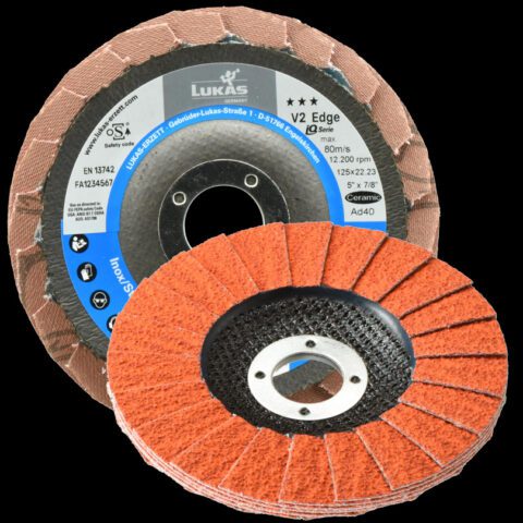 Lamellar flap disc V2 Edge Ø 125 mm CeramicAd 40