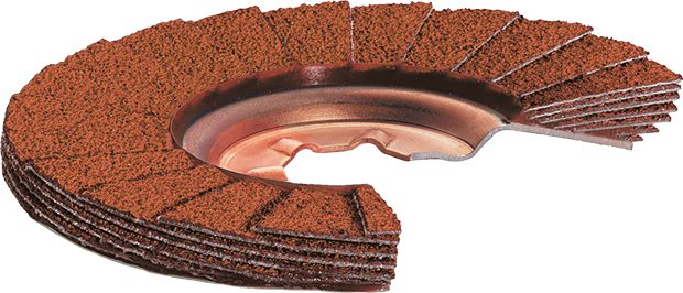 Cross-section of an SLTT grinding disc with multi-layer structure.